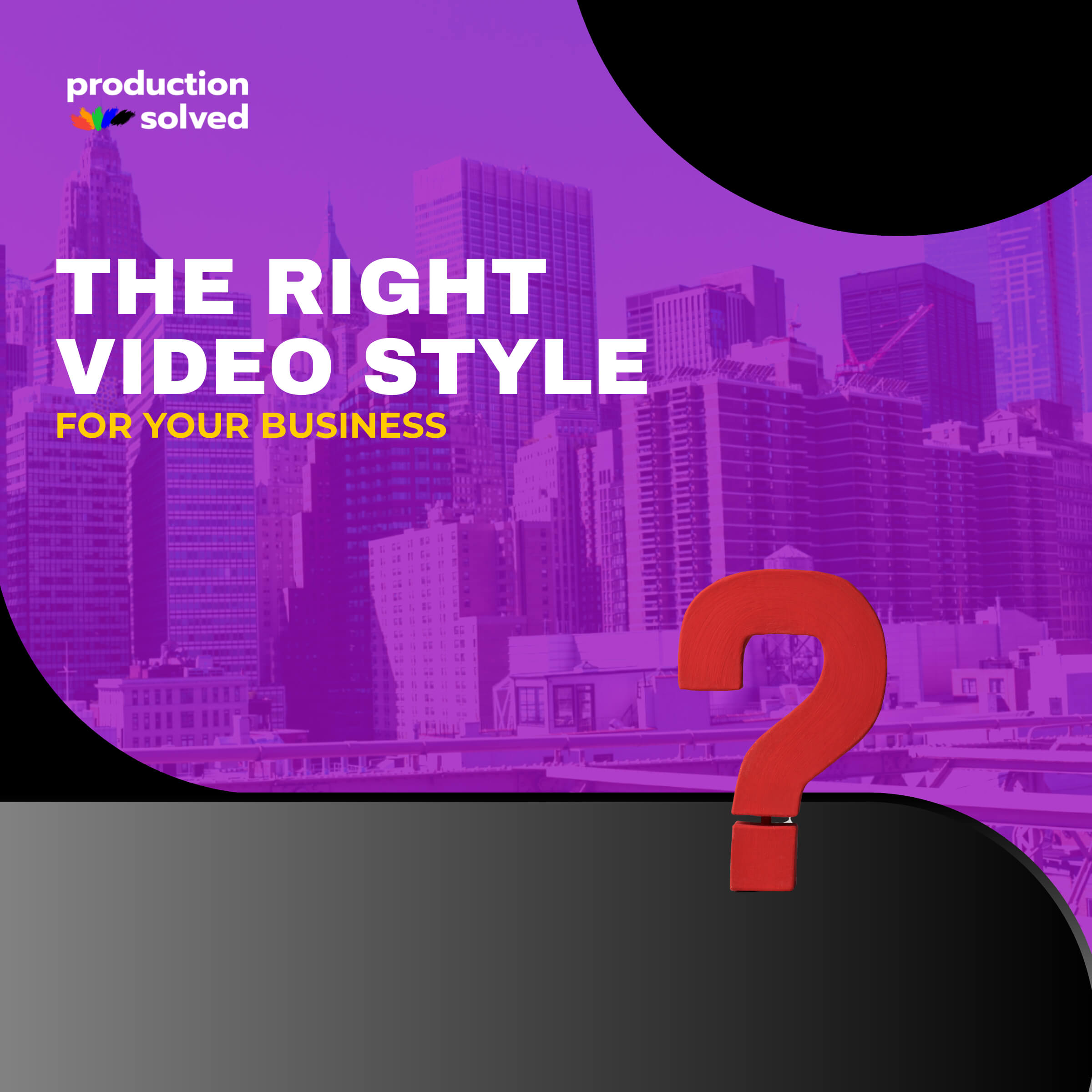 The Right Video Style for Your Business title card